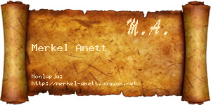 Merkel Anett névjegykártya